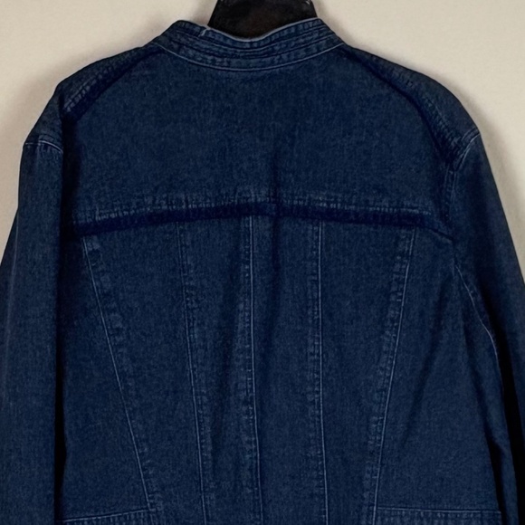 Jones New York Sport Cotton Blend Dark Denim Long Sleeve Jacket; Size XXL - Picture 8 of 12